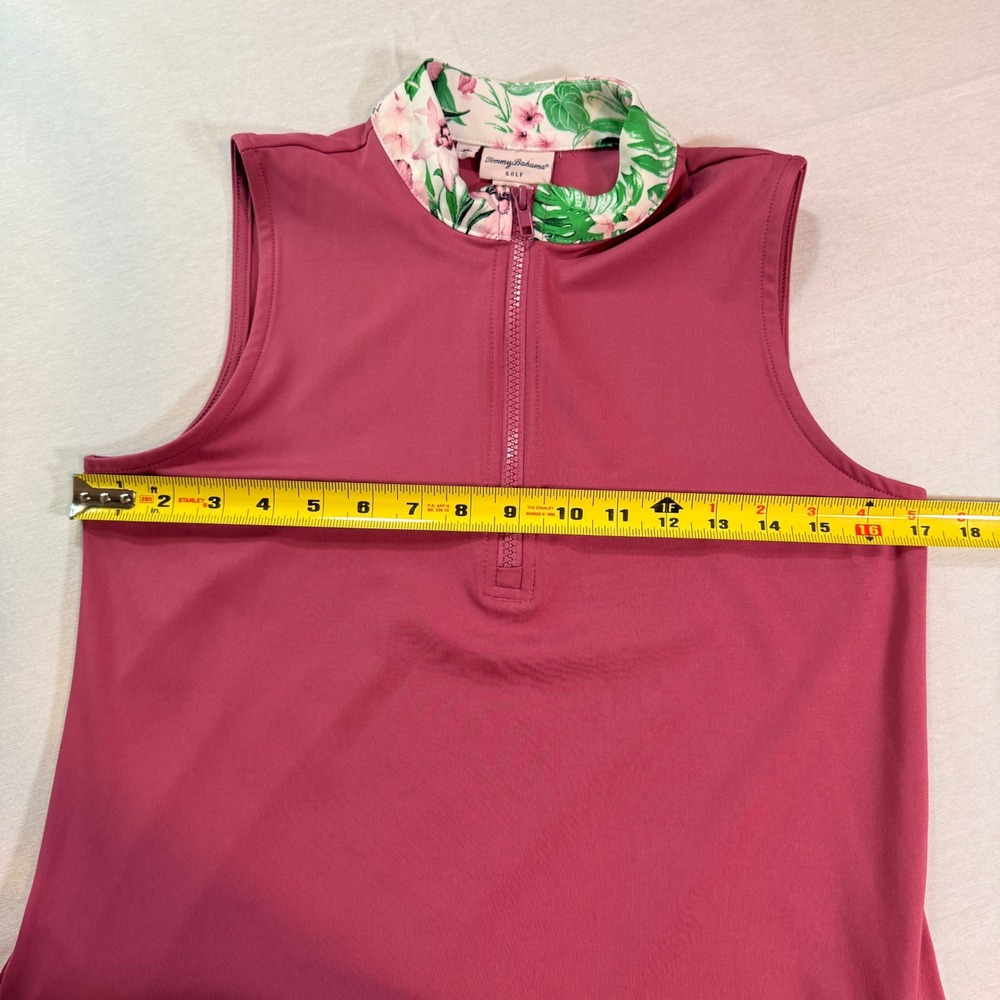 Tommy Bahama Golf Dress Womens S Pink Quarter Zip Floral Resort Athleisure EUC - Picture 8 of 9
